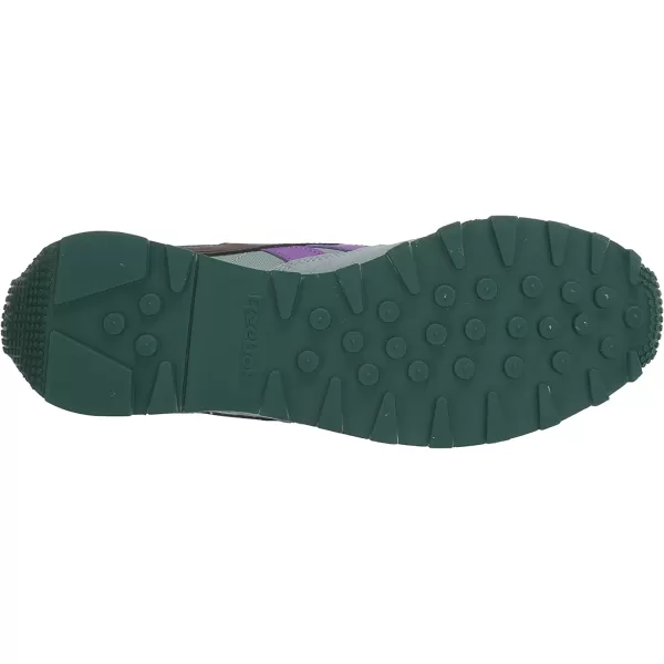 imageReebok Mens Classic Leather Sneaker in Green Slate Army Green and Major Purple