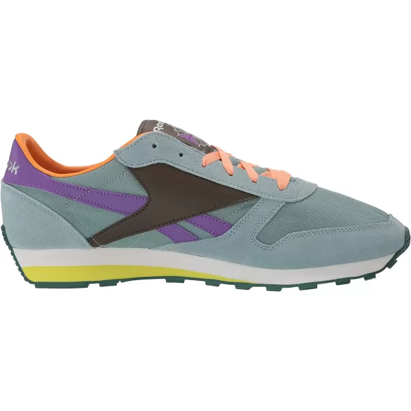 imageReebok Mens Classic Leather Sneaker in Green Slate Army Green and Major Purple