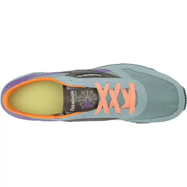 imageReebok Mens Classic Leather Sneaker in Green Slate Army Green and Major Purple