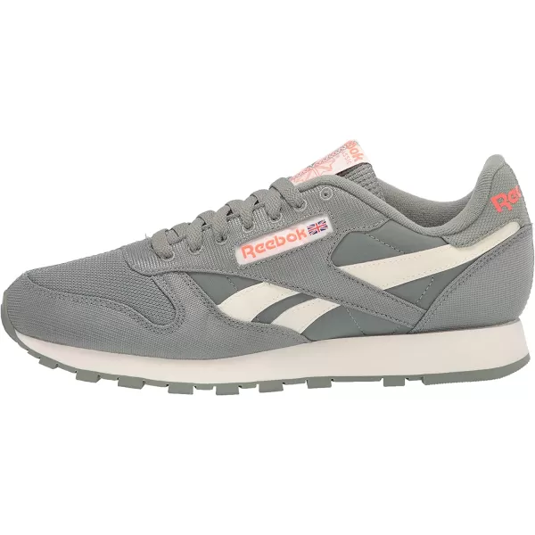 imageReebok Mens Classic Leather Sneaker in Harmony Green Classic White and Orange Flare