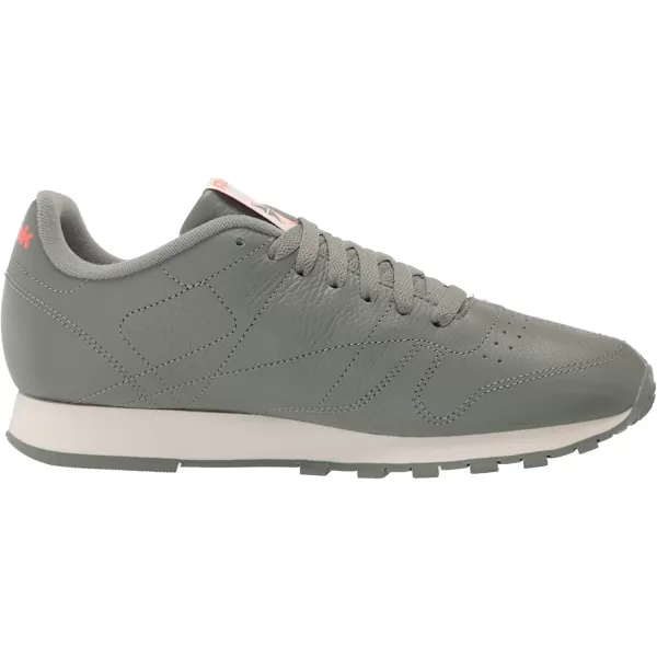 imageReebok Mens Classic Leather Sneaker in Harmony Green Classic White and Orange Flare