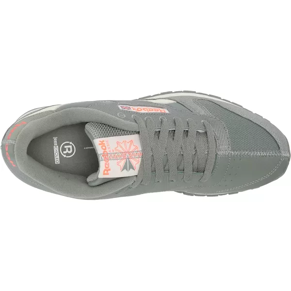 imageReebok Mens Classic Leather Sneaker in Harmony Green Classic White and Orange Flare