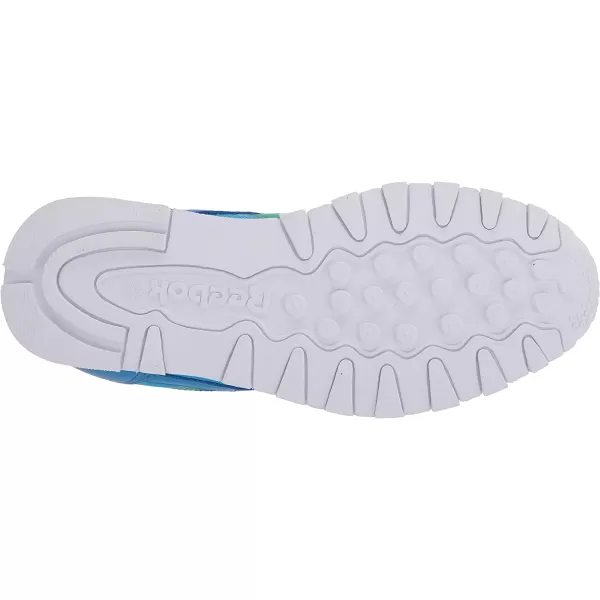 imageReebok Mens Classic Leather Sneaker in Horizon Blue Court Green and White