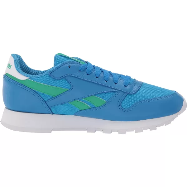 imageReebok Mens Classic Leather Sneaker in Horizon Blue Court Green and White