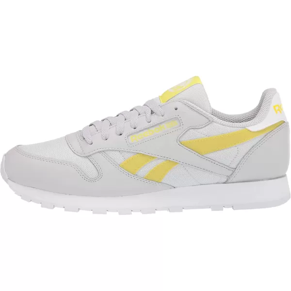 imageReebok Mens Classic Leather Sneaker in Pure Grey Chartreuse and White