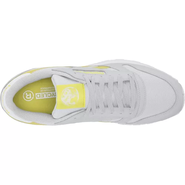 imageReebok Mens Classic Leather Sneaker in Pure Grey Chartreuse and White