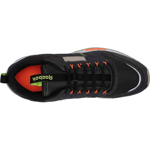 imageReebok Mens Classic Leather Sneaker in True Grey Solar Orange and Neon Lime