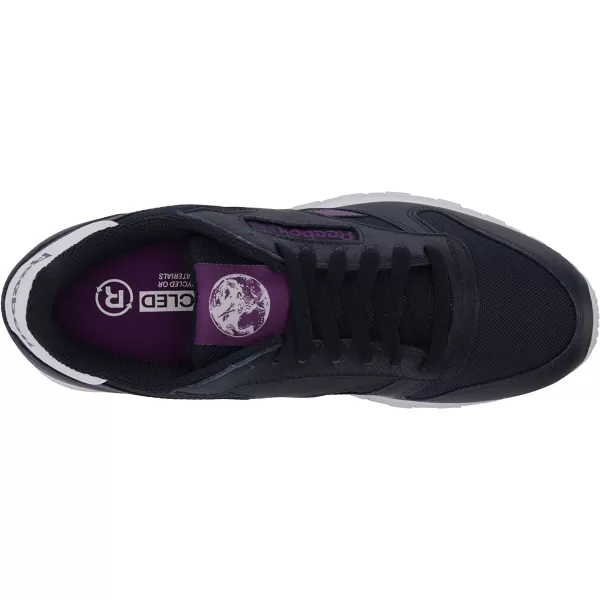 imageReebok Mens Classic Leather Sneaker in Vector Navy Regal Purple and White