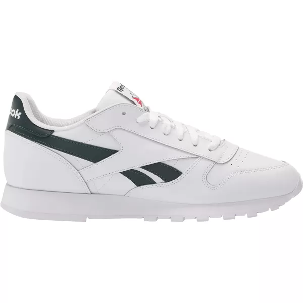 imageReebok Mens Classic Leather Sneaker in White Forest Green and Vector Red