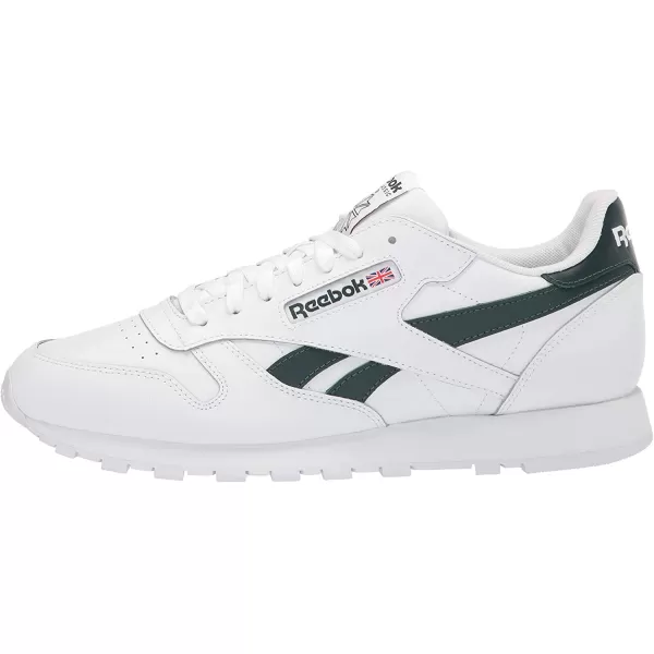 imageReebok Mens Classic Leather Sneaker in White Forest Green and Vector Red