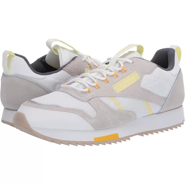 imageReebok Mens Classic Leather Sneaker in White Lemon Glow and Toxic Yellow