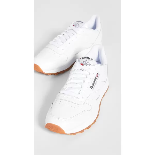 imageReebok Mens Classic Leather Sneaker in White and Gum