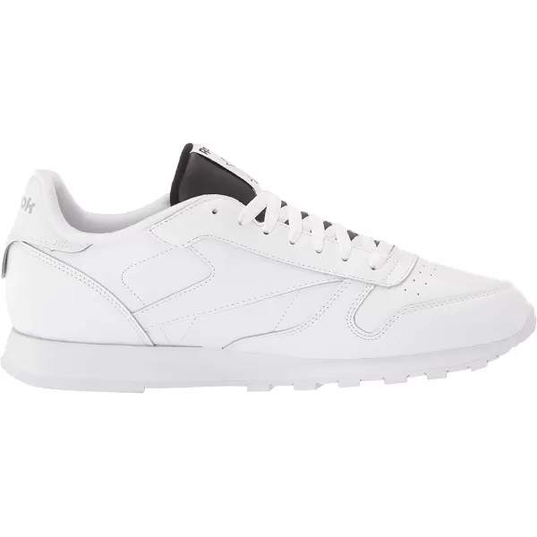 imageReebok Mens Classic Leather Sneaker in WhiteBlackMet Silver
