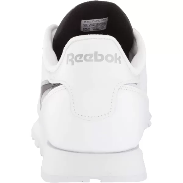 imageReebok Mens Classic Leather Sneaker in WhiteBlackMet Silver