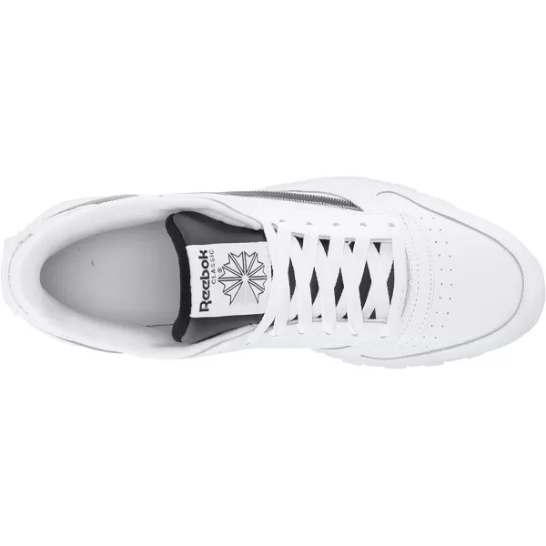 imageReebok Mens Classic Leather Sneaker in WhiteBlackMet Silver