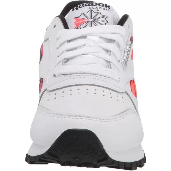 imageReebok Mens Classic Leather Sneaker in WhiteNeon RedBlack