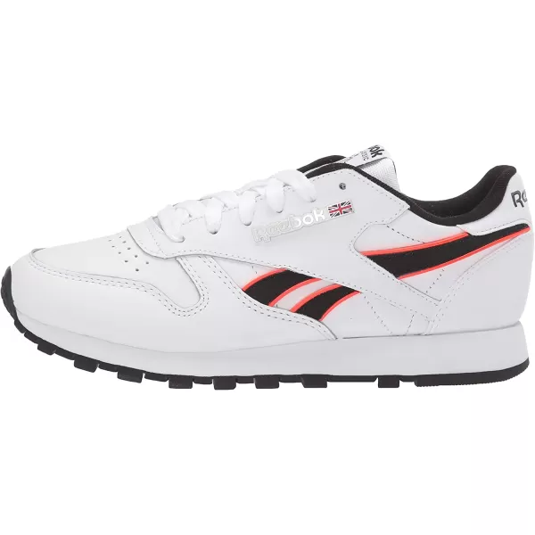 imageReebok Mens Classic Leather Sneaker in WhiteNeon RedBlack