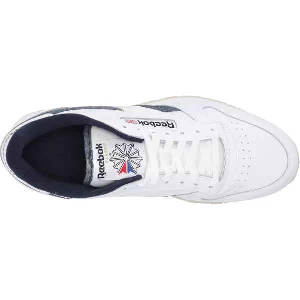 imageReebok Mens Classic Leather Sneaker in WhiteVector NavyStucco