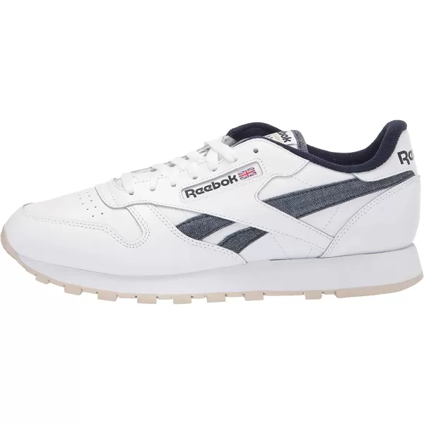 imageReebok Mens Classic Leather Sneaker in WhiteVector NavyStucco