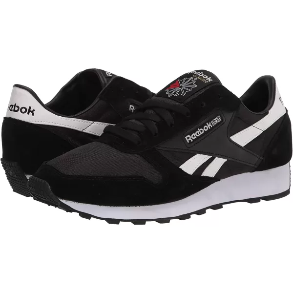 imageReebok Mens Classic Leather SneakerBlackWhiteBlack