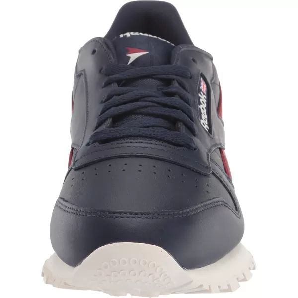 imageReebok Mens Classic Leather SneakerVector NavyMerlotAlabaster