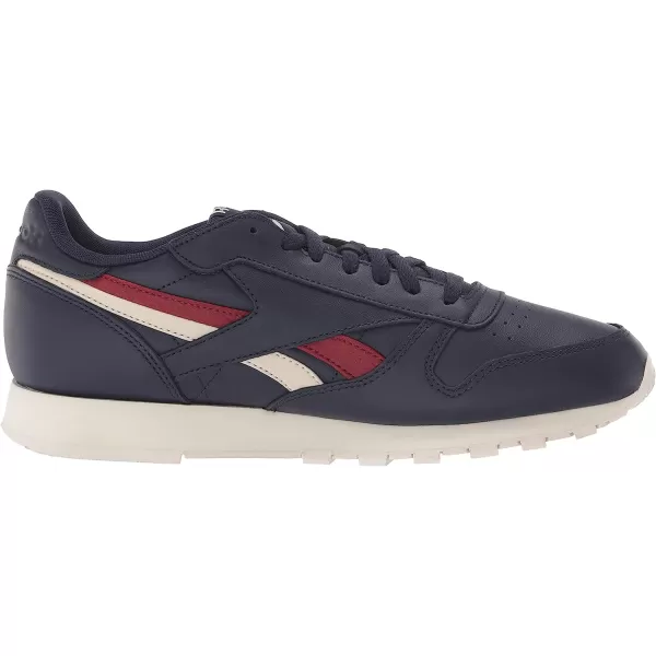 imageReebok Mens Classic Leather SneakerVector NavyMerlotAlabaster