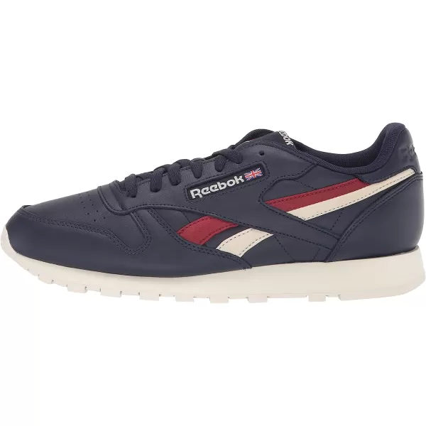 imageReebok Mens Classic Leather SneakerVector NavyMerlotAlabaster