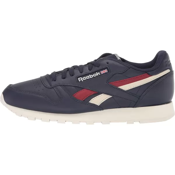 imageReebok Mens Classic Leather SneakerVector NavyMerlotAlabaster