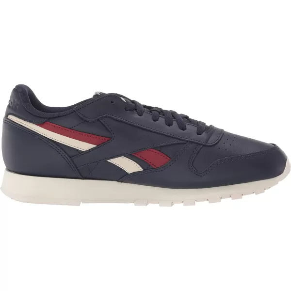 imageReebok Mens Classic Leather SneakerVector NavyMerlotAlabaster