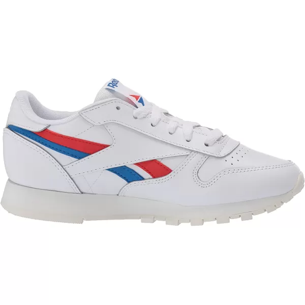 imageReebok Mens Classic Leather Sneakers in White Instinctive Red and Dynamic Blue