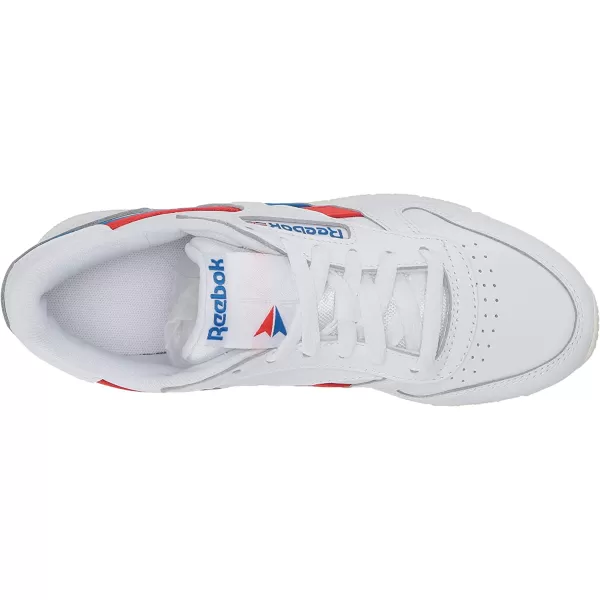 imageReebok Mens Classic Leather Sneakers in White Instinctive Red and Dynamic Blue