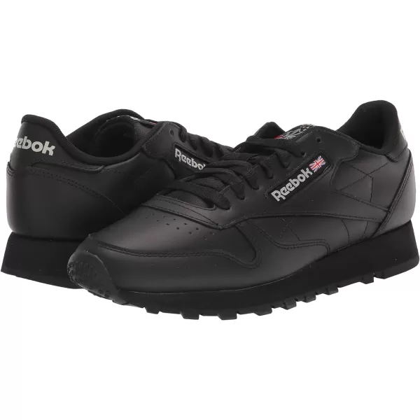 imageReebok Mens Classic Leather SneakersBlackPure Grey 2