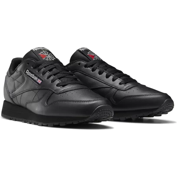 imageReebok Mens Classic Leather SneakersBlackPure Grey 2