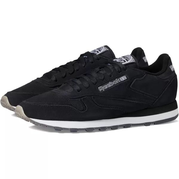 imageReebok Mens Classic Leather SneakersBlackWhite