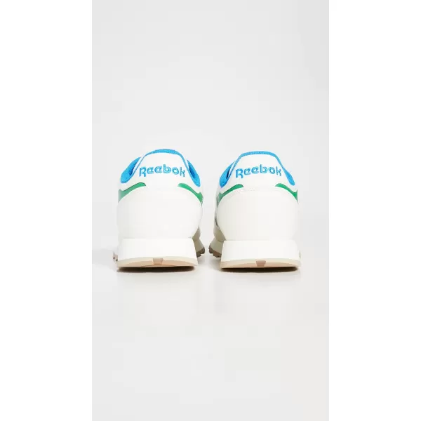 imageReebok Mens Classic Leather SneakersChalkCourt GreenHorizon Blue