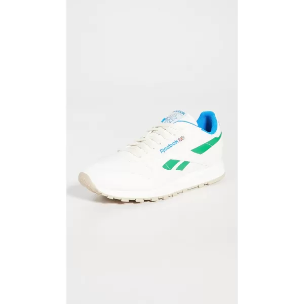 imageReebok Mens Classic Leather SneakersChalkCourt GreenHorizon Blue