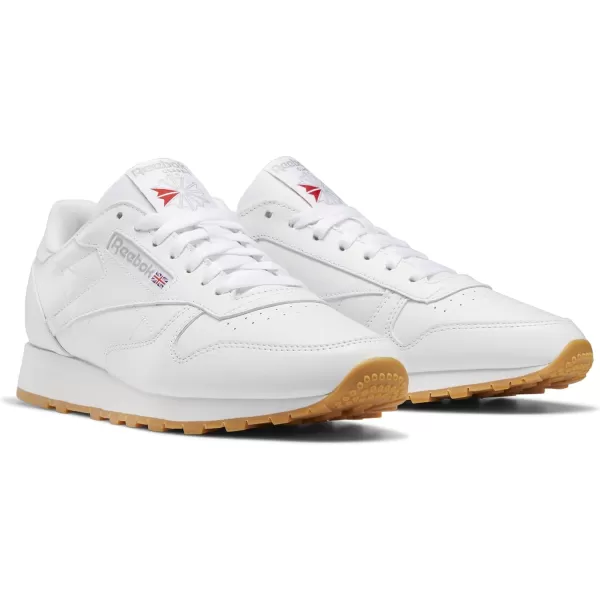 imageReebok Mens Classic Leather SneakersFtwr WhitePure Grey 3Reebok Rubber Gum04