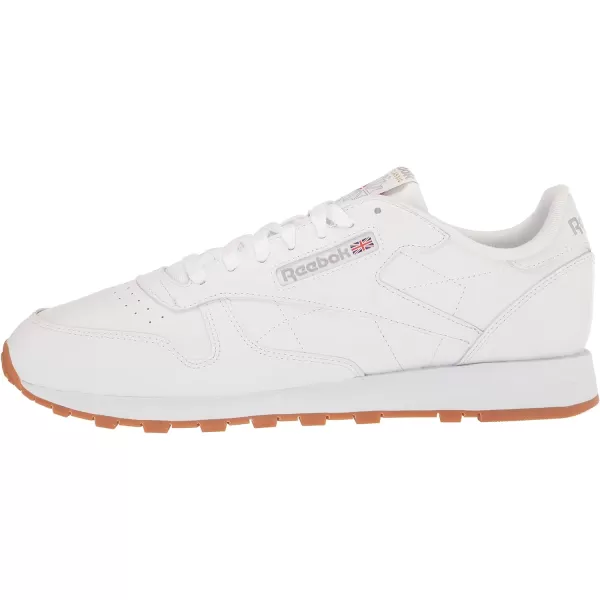 imageReebok Mens Classic Leather SneakersFtwr WhitePure Grey 3Reebok Rubber Gum05