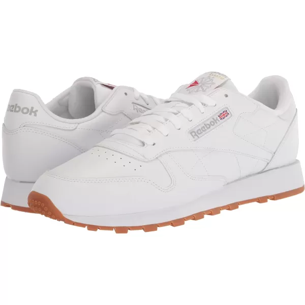 imageReebok Mens Classic Leather SneakersFtwr WhitePure Grey 3Reebok Rubber Gum09
