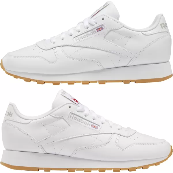 imageReebok Mens Classic Leather SneakersFtwr WhitePure Grey 3Reebok Rubber Gum09