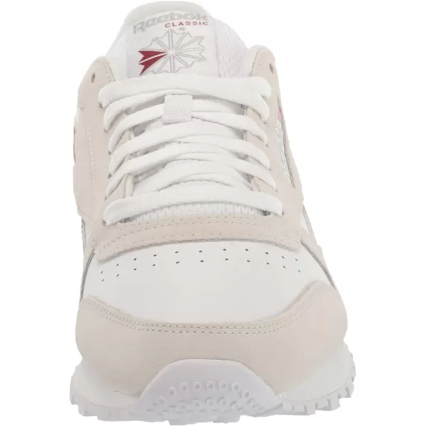 imageReebok Mens Classic Leather SneakersPure GreyClassic BurgundyWhite
