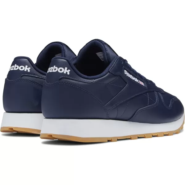 imageReebok Mens Classic Leather SneakersVector NavyWhiteGum