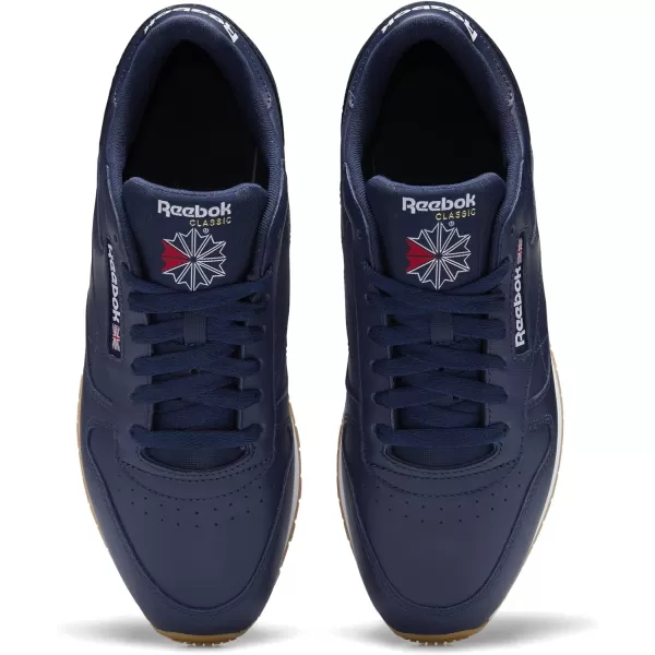 imageReebok Mens Classic Leather SneakersVector NavyWhiteGum