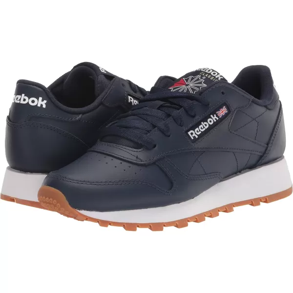 imageReebok Mens Classic Leather SneakersVector NavyWhiteGum