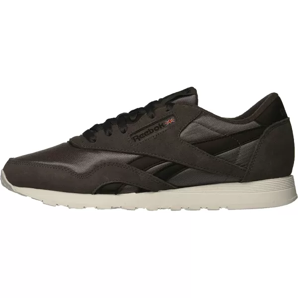 imageReebok Mens Classic Nylon SneakerAsh GreyBlackWhite