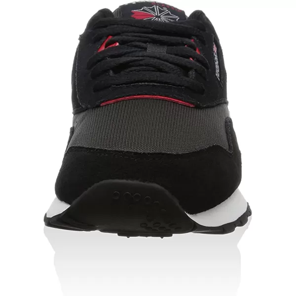 imageReebok Mens Classic Nylon SneakerBlack Grey Red White Black Coal Tin Grey Scarlet White