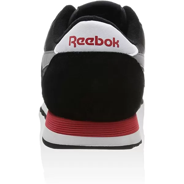 imageReebok Mens Classic Nylon SneakerBlack Grey Red White Black Coal Tin Grey Scarlet White