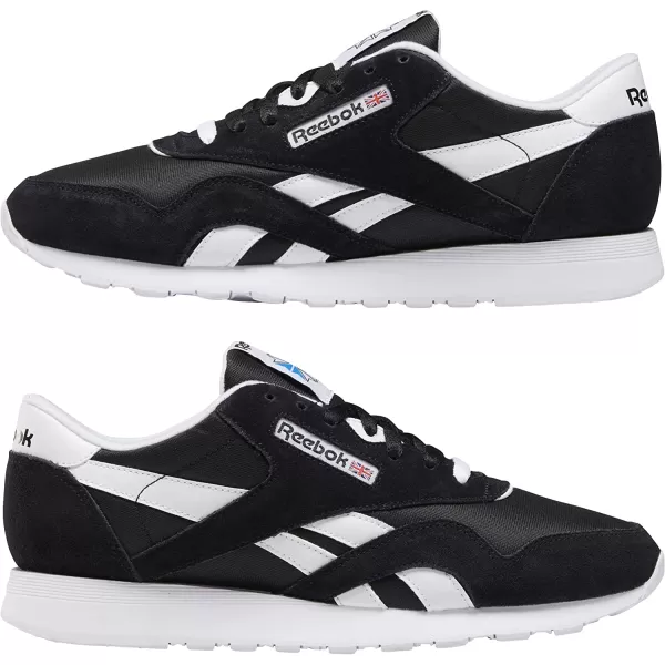 imageReebok Mens Classic Nylon SneakerBlackBlackWhite