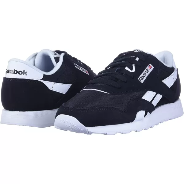 imageReebok Mens Classic Nylon SneakerBlackBlackWhite