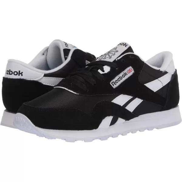 imageReebok Mens Classic Nylon SneakerBlackBlackWhite